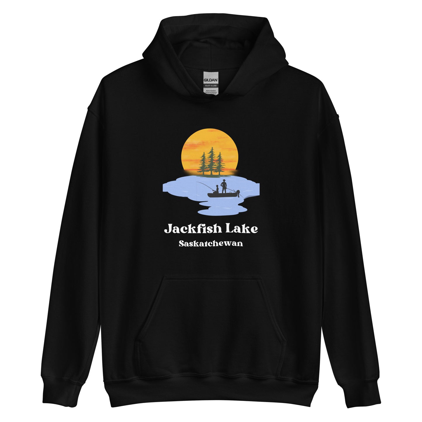 Jackfish Lake, SK - Unisex Hoodie - Fishing