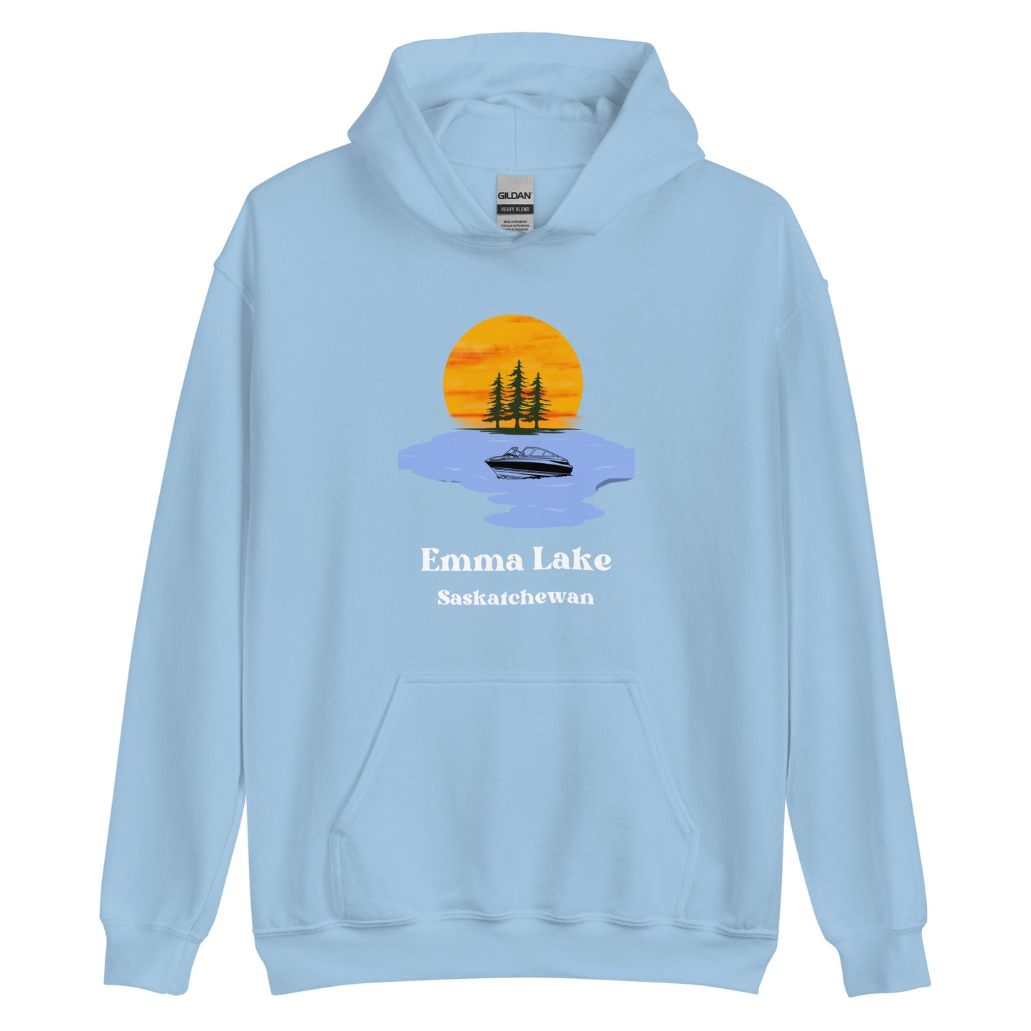 Emma Lake, SK - Unisex Hoodie - Ski Boat