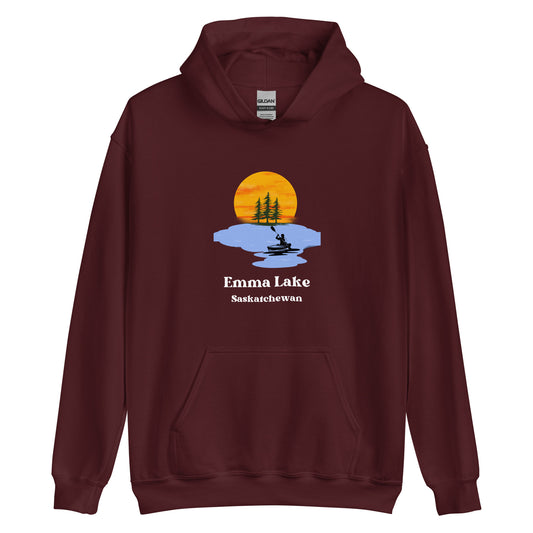 Emma Lake, SK - Unisex Hoodie - Kayak