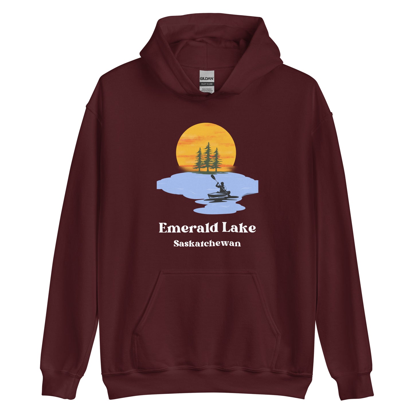 Emerald Lake, SK - Unisex Hoodie - Kayak