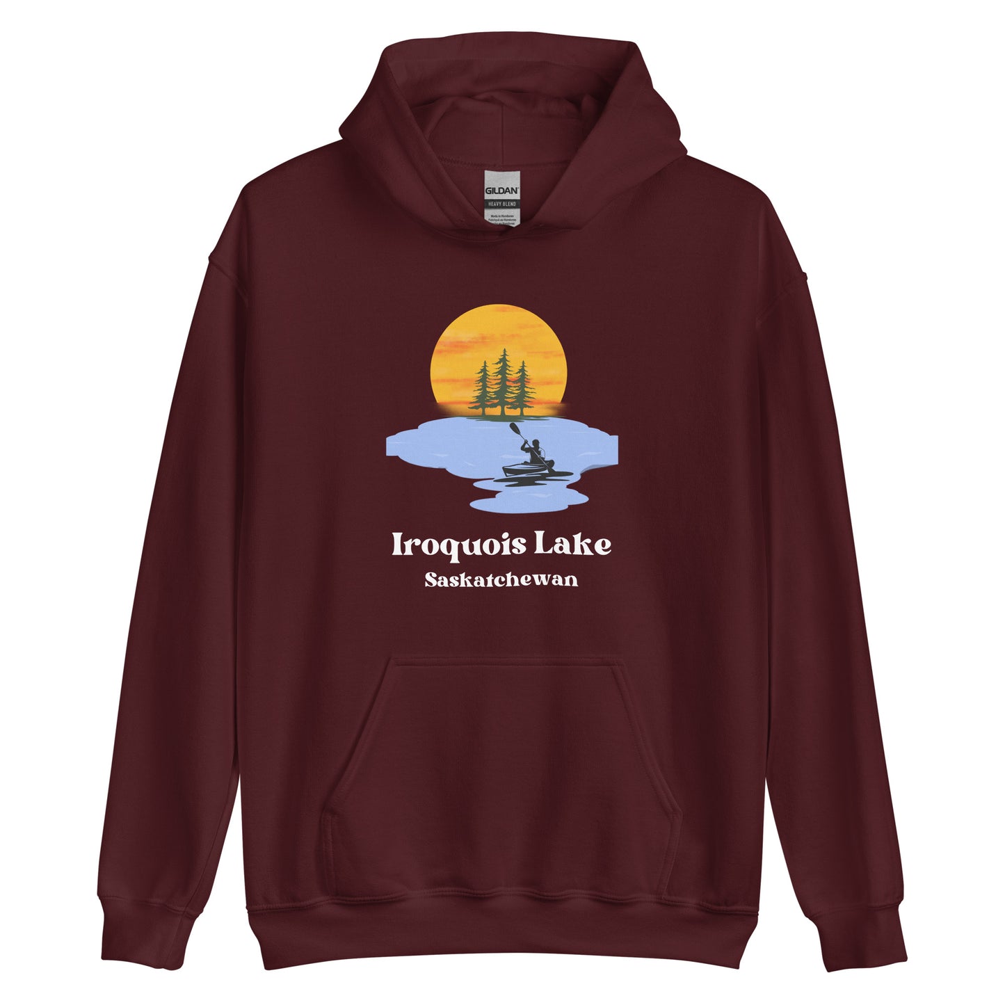 Iroquois Lake, SK - Unisex Hoodie - Kayak