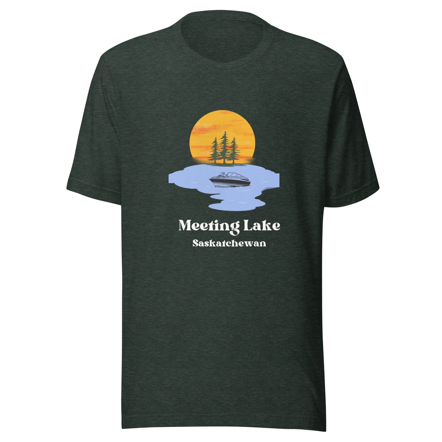Meeting Lake, SK - Men's T-Shirt Ski Boat