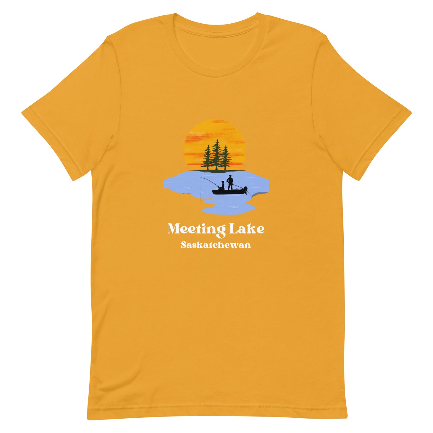 Meeting Lake, SK - Men's T-Shirt Fishing